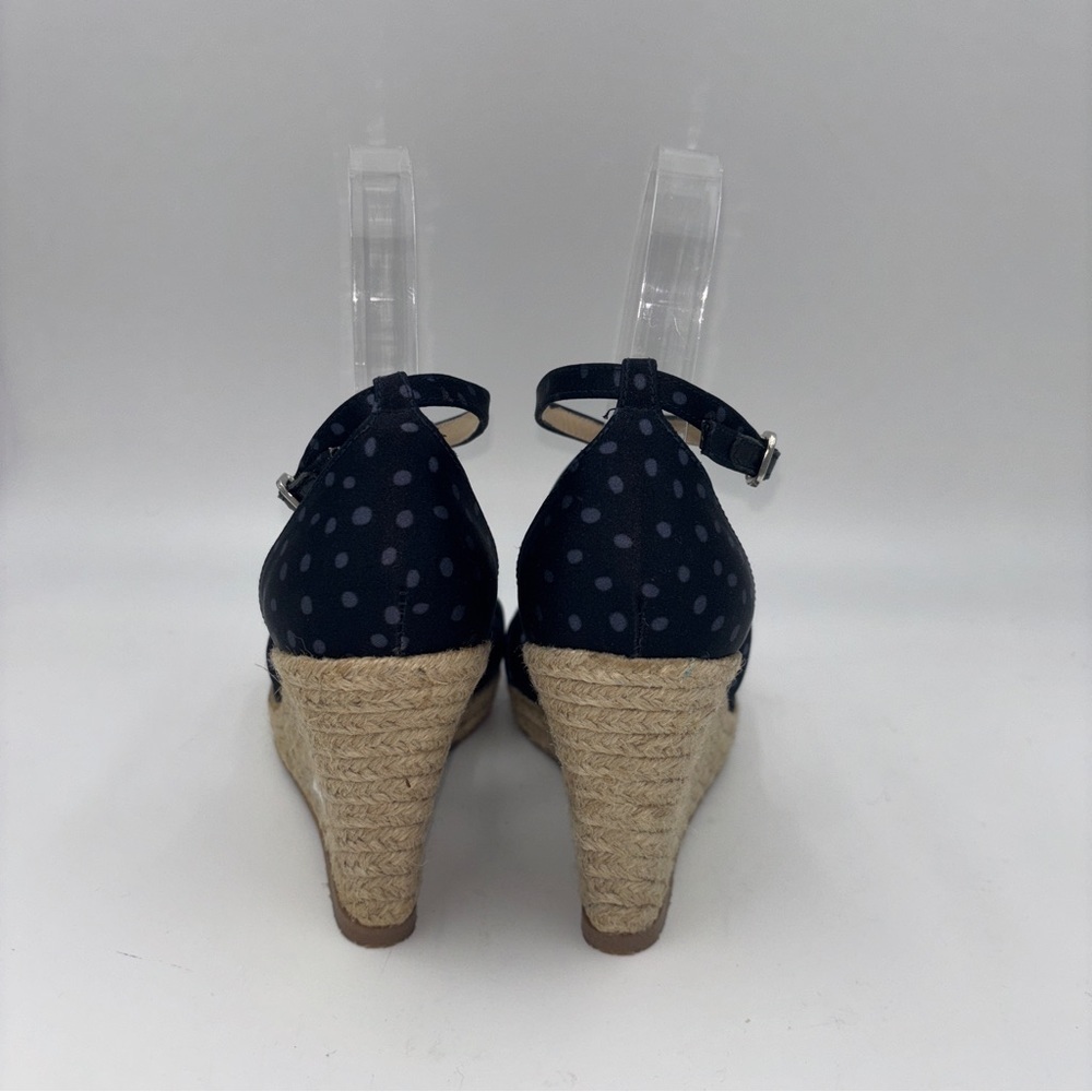 New! LK Bennett polka dot espadrille platform sandals - Picture 4 of 8